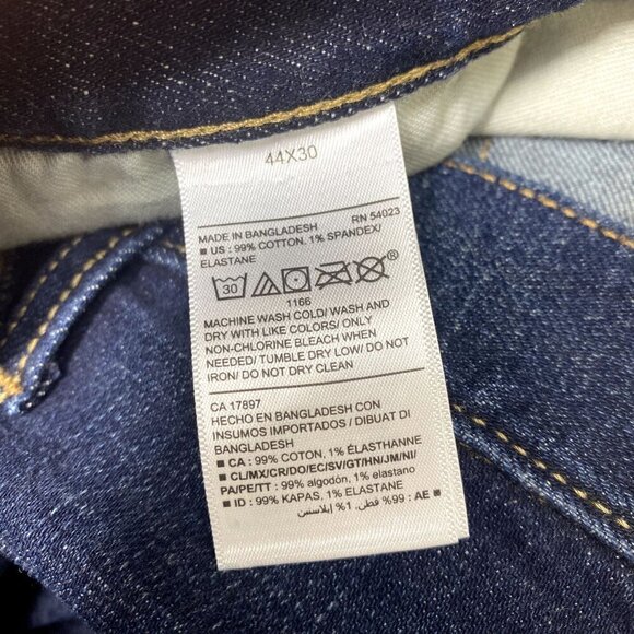 Old Navy 44x30 Loose Fit Blue Jeans Old School Denim Straight Leg Dark Wash NWT - Picture 10 of 11